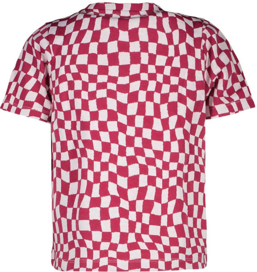 Cars T-shirt MEYA met all over print fuchsia Roze Meisjes Polyester Ronde hals 116