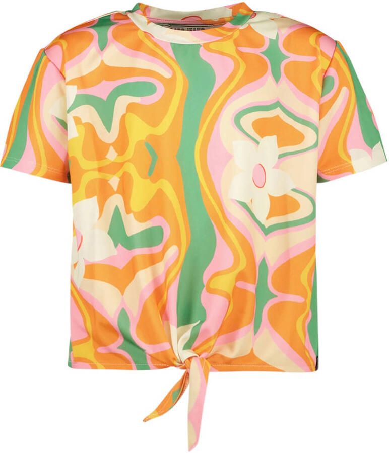 Cars tie-dye T-shirt SETU oranje groen Meisjes Polyester Ronde hals Tie-dye 116