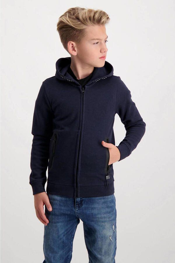 Cars vest Iscar donkerblauw Jongens Sweat Capuchon Effen 128 - Foto 3