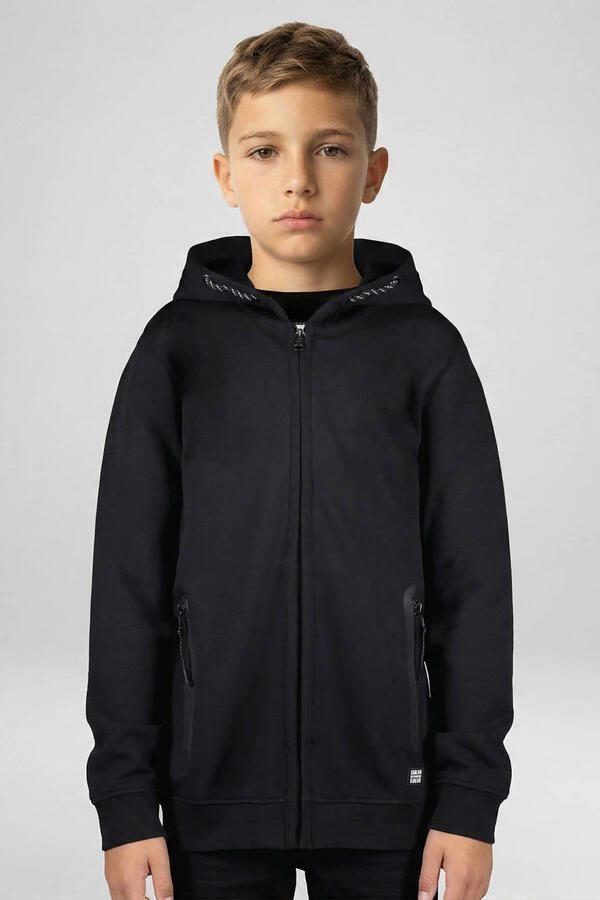 CARS JEANS Cars Jongens Truien & Vesten Kids Iscar Hood Zwart - Foto 2