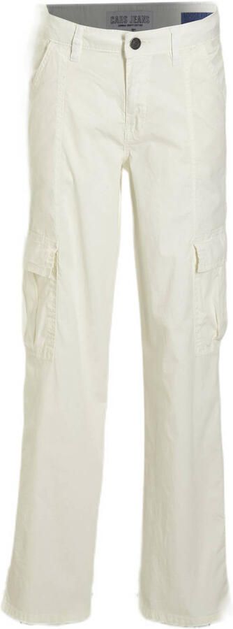 Cars wide leg cargobroek KARLY wit Meisjes Katoen Effen 140 - Foto 3