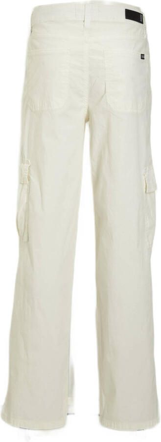 Cars wide leg cargobroek KARLY wit Meisjes Katoen Effen 140