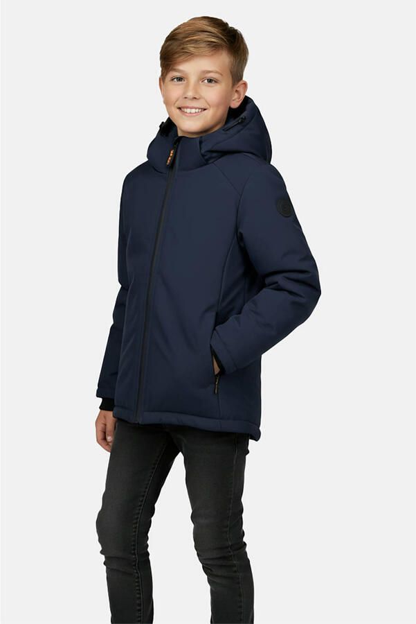Cars winterjas donkerblauw Jongens Polyester Capuchon Effen