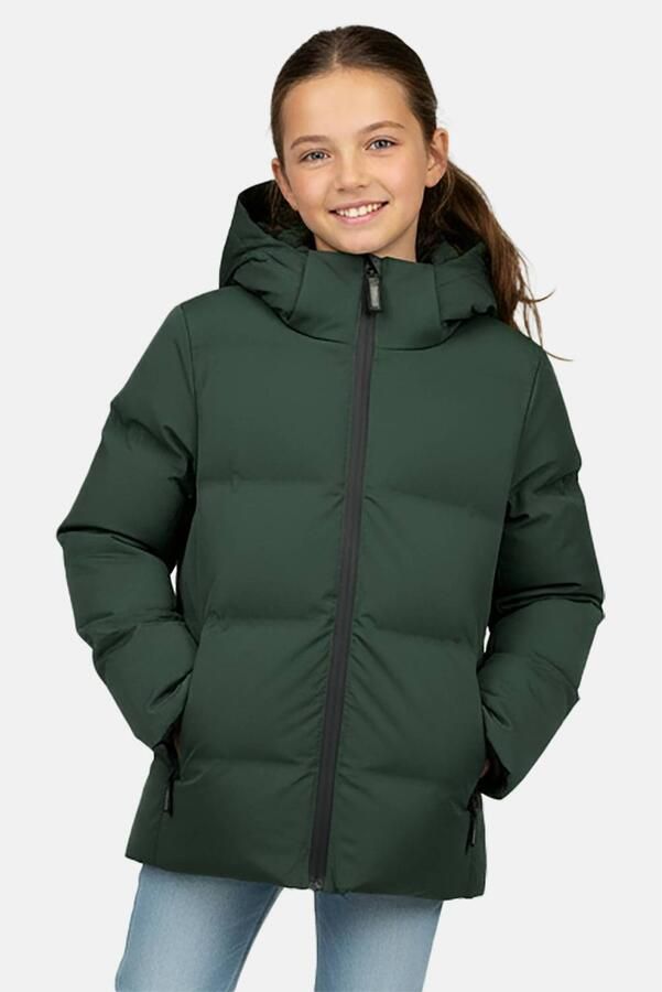 Cars winterjas donkergroen Meisjes Polyester Capuchon Effen