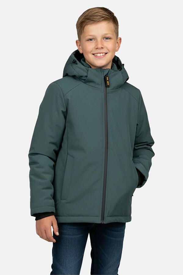 Cars winterjas groen Jongens Polyester Capuchon Effen