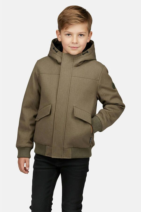 Cars winterjas olijfgroen Jongens Polyester Capuchon Effen