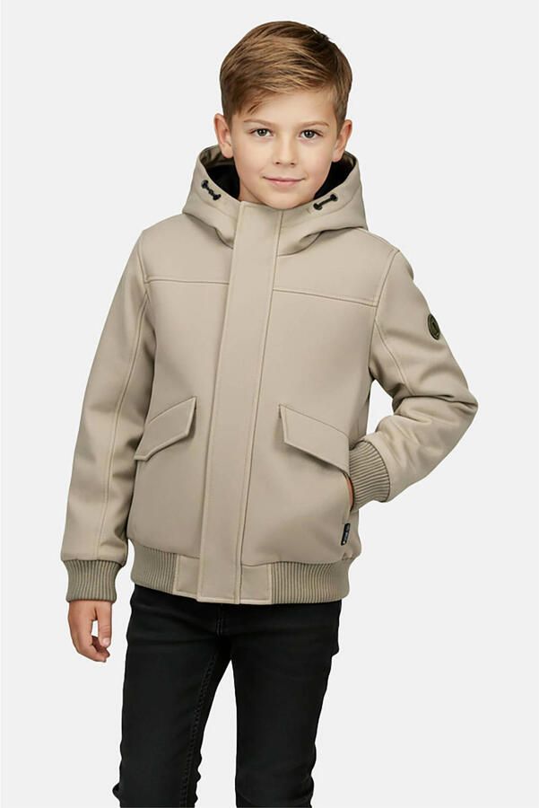 Cars winterjas zand Beige Jongens Polyester Capuchon Effen
