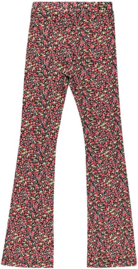 Cars flared broek Lena met all over print rood multi