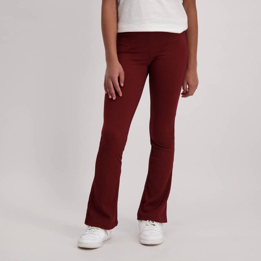 Cars flared broek Zuma donkerrood