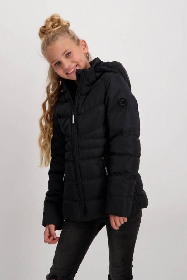 Cars gewatteerde winterjas Teagan zwart