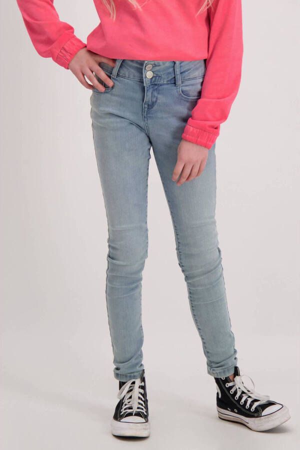 Cars high waist skinny jeans Amazing bleached used Blauw Meisjes Stretchdenim 134 - Foto 3