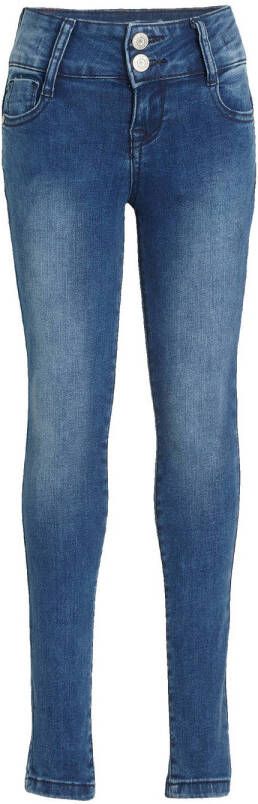 Cars high waist skinny jeans Amazing dark used Blauw Meisjes Stretchdenim 104