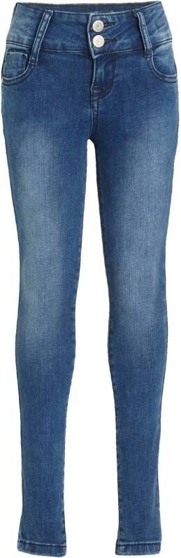 Cars high waist skinny jeans Amazing dark used Blauw Meisjes Stretchdenim 104
