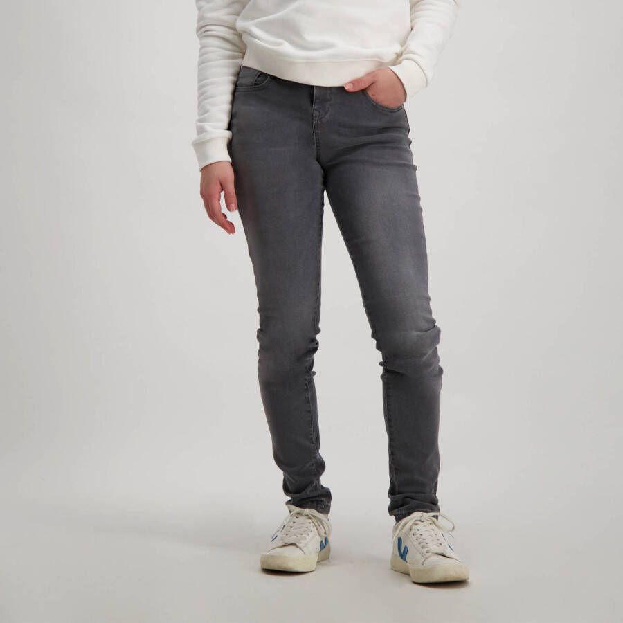 Cars high waist skinny jeans Amazing mid grey Grijs Meisjes Stretchdenim 170