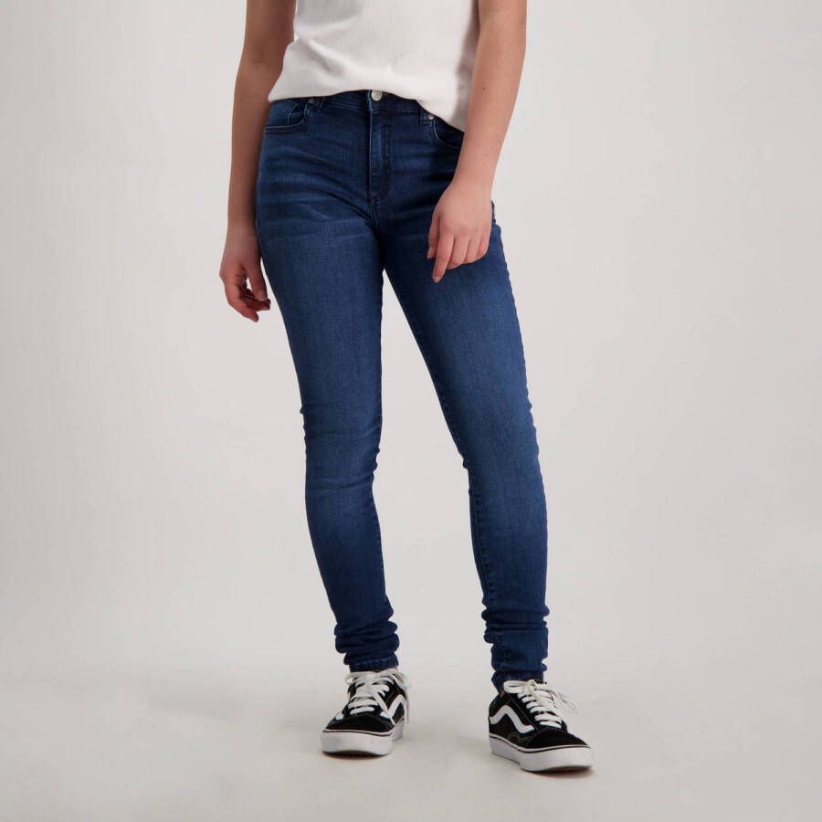 Cars high waist skinny jeans Ophelia dark used Blauw Meisjes Stretchdenim 104