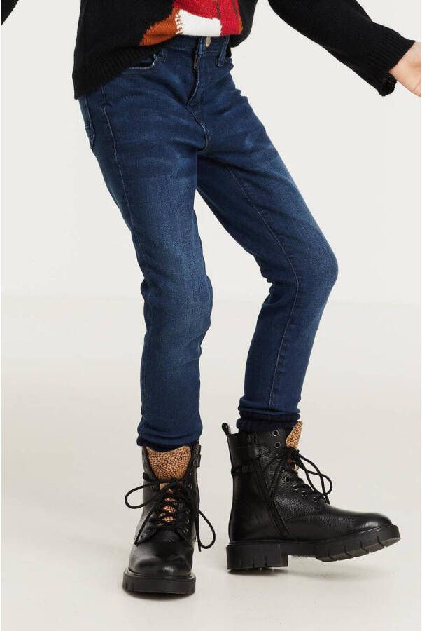 Cars high waist skinny jeans Ophelia dark used Blauw Meisjes Stretchdenim 140
