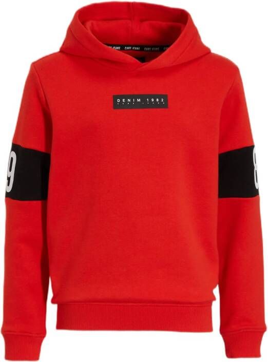 Cars hoodie FLOW met tekst rood zwart Sweater Tekst 116