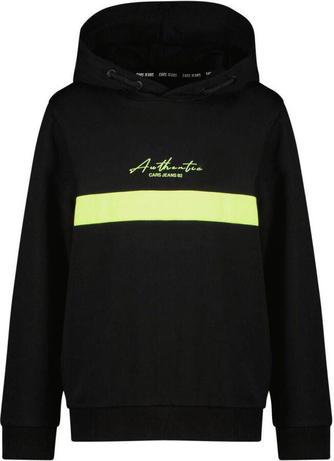 Cars hoodie SEPPOS met printopdruk zwart geel Sweater Printopdruk 104