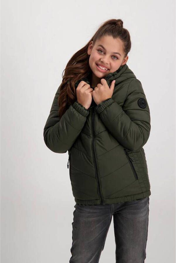 Cars reversible imitatiebont winterjas Zinx met dierenprint groen