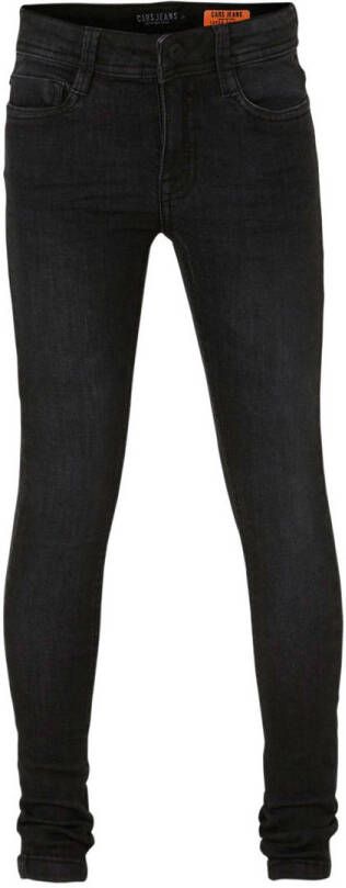 Cars skinny jeans Davis Black used Zwart Jongens Stretchdenim Effen 170