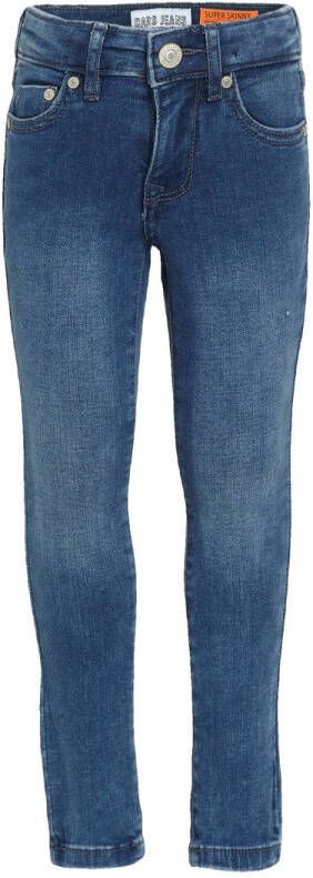 Cars skinny jeans Eliza stone used Blauw Meisjes Stretchdenim Effen 140