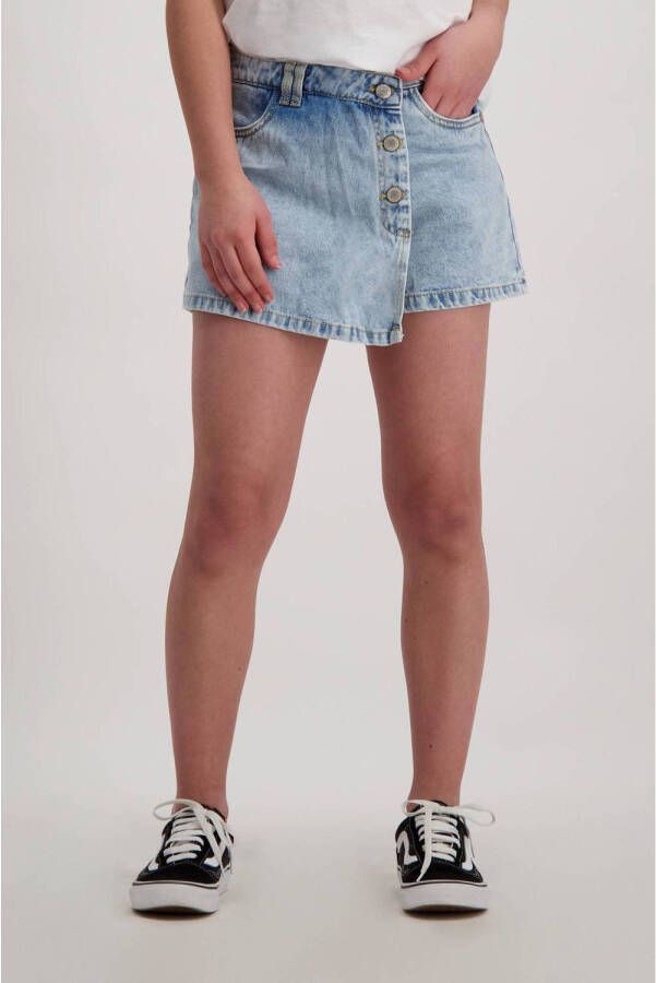 CARS JEANS Korte regular fit jeans met asymmetrische knoopsluiting