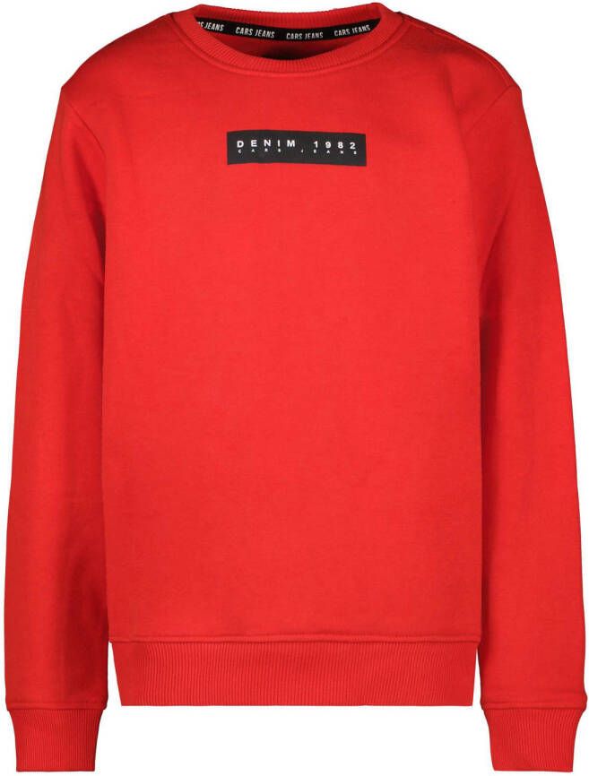 Cars sweater HARVEY met tekst rood zwart Tekst 116