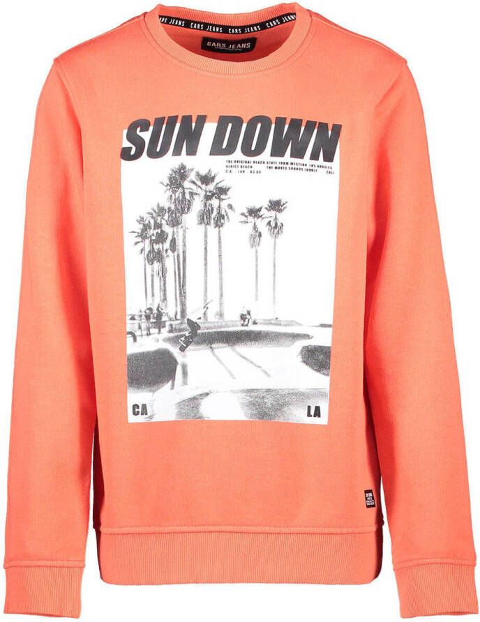 Cars sweater met printopdruk oranje Printopdruk 176