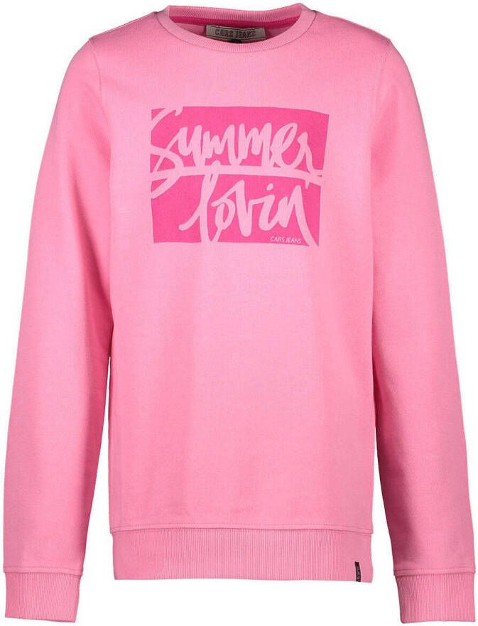 Cars sweater met printopdruk roze Meisjes Katoen Ronde hals Printopdruk 152