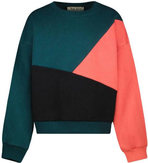 Cars sweater NURIA groen koraal zwart Meerkleurig 116