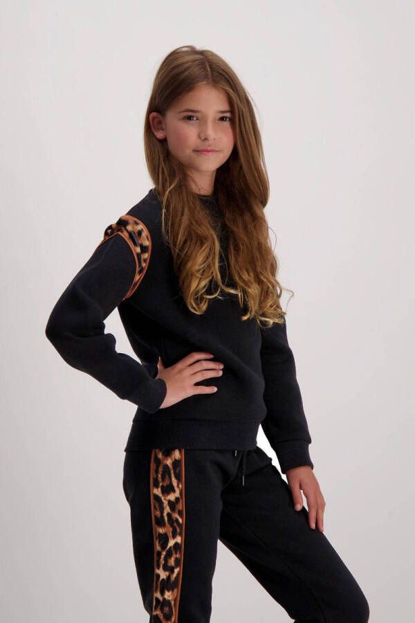 Cars sweater PENNE met dierenprint zwart camel