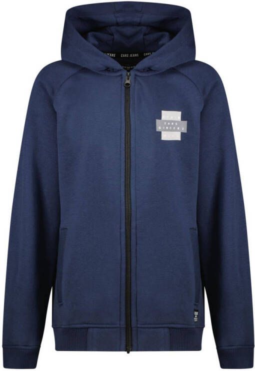 Cars sweatvest met printopdruk donkerblauw Printopdruk 104