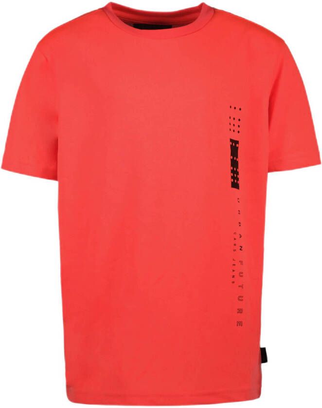 Cars T-shirt INGO met tekst koraalrood