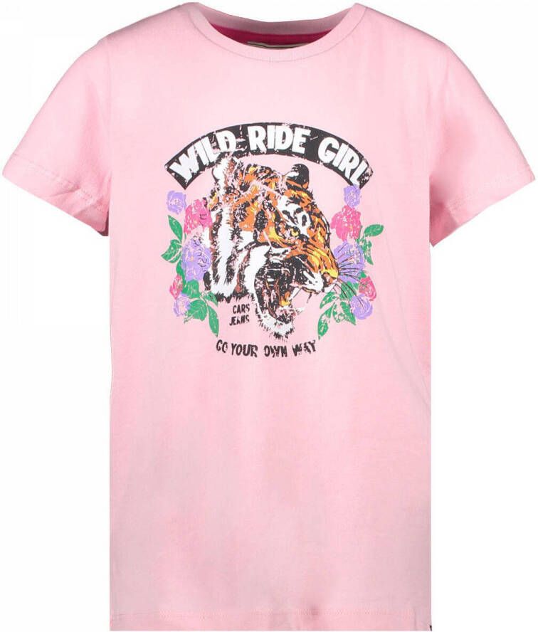 Cars T-shirt Kalti met printopdruk roze