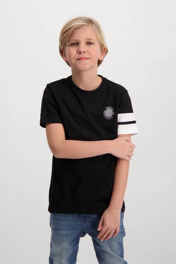 Cars T-shirt Kids LOET TS Black met logo zwart Jongens Katoen Ronde hals 140