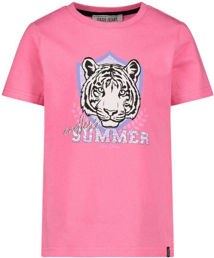 Cars T-shirt met printopdruk roze Meisjes Katoen Ronde hals Printopdruk 164