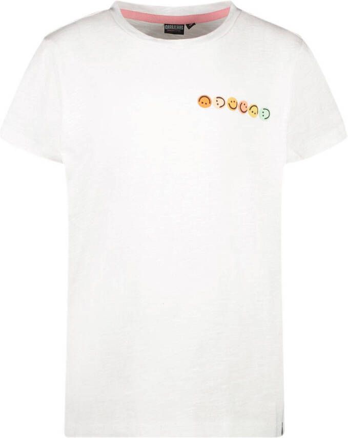 Cars T-shirt OLWEN met backprint wit Meisjes Katoen Ronde hals Backprint 128