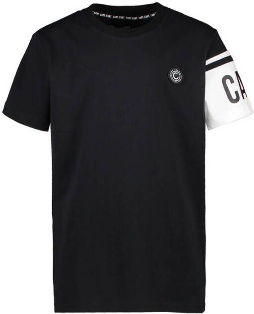 Cars T-shirt Tysar met logo zwart wit