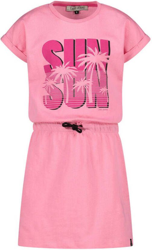 Cars T-shirtjurk met printopdruk roze Meisjes Katoen Ronde hals Printopdruk 152
