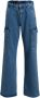 Cars wide leg jeans Kids MIFRE Cargo Denim Bleached Used bleached used Blauw 116 - Thumbnail 1