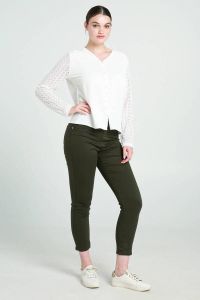 Cassis blouse met kant wit