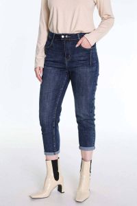Cassis cropped mom broek donkerblauw