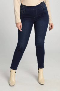 Cassis cropped skinny broek donkerblauw