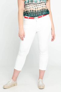 Cassis cropped slim fit jeans wit