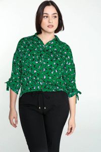 Cassis gebloemde blouse groen