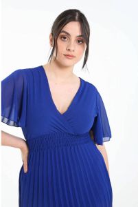 Cassis semi-transparante jurk blauw
