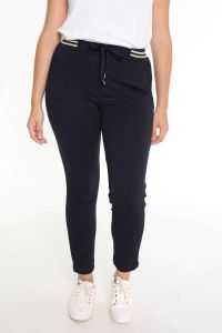 Cassis tapered fit broek donkerblauw