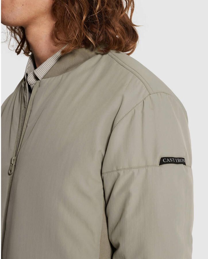 CAST IRON Heren Jassen Light Weight Bomberjacket Groen - Foto 6