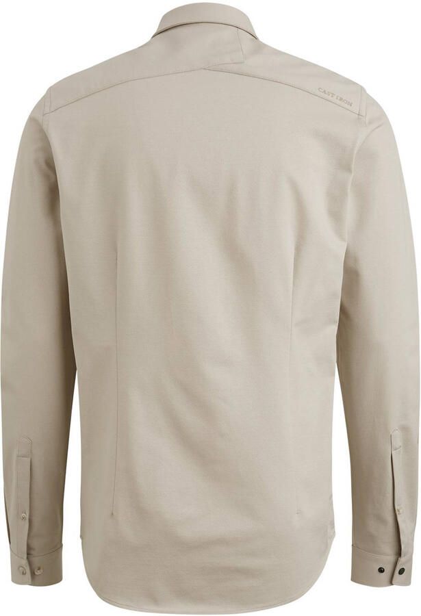 CAST IRON Heren Overhemden Long Sleeve Shirt Twill Jersey 2 Tone Zand - Foto 5