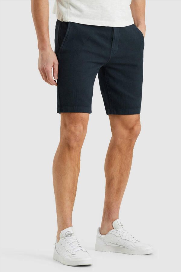 CAST IRON Heren Broeken Chino Shorts Structure Zwart